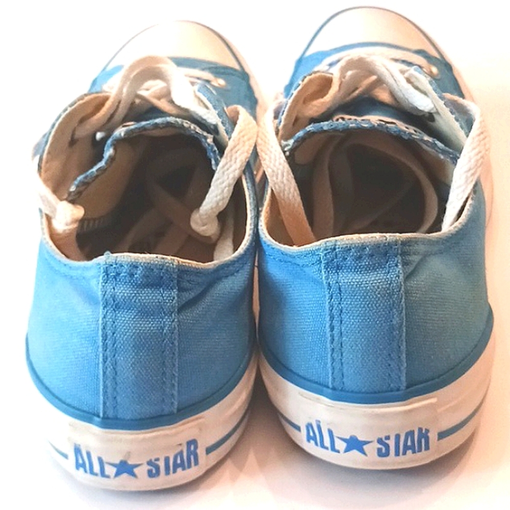 CONVERSE All Star Low Top Kids Sneakers Blue Size 6 - Picture 3 of 11